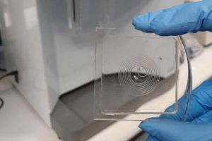 Spiral microfluidics chip used for circulating tumor cell separation